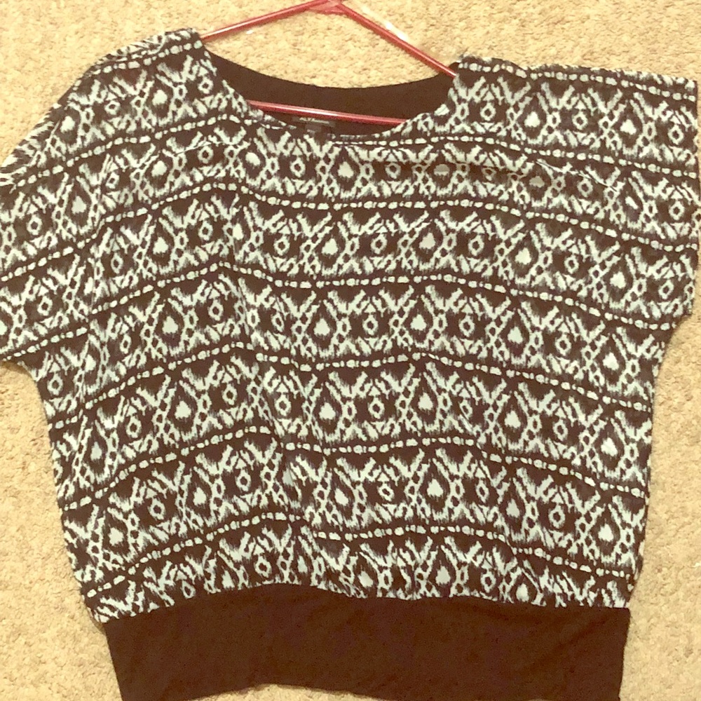 Black and white blouse